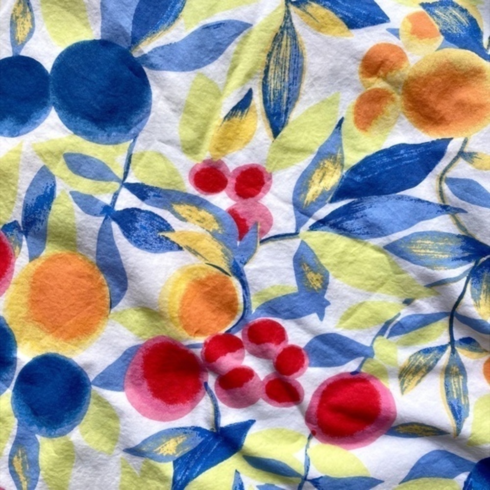 Talbots Colorful Fruit Cotton Blend A-Line Midi‎ Skirt - Picture 8 of 11